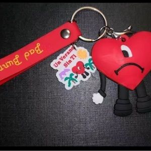 Bad Bunny Love Doll Band Cartoon Key Pendant Soft Rubber